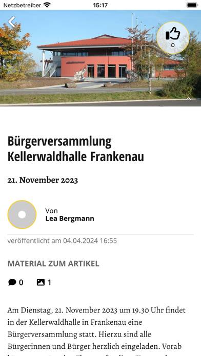 Frankenau App-Screenshot