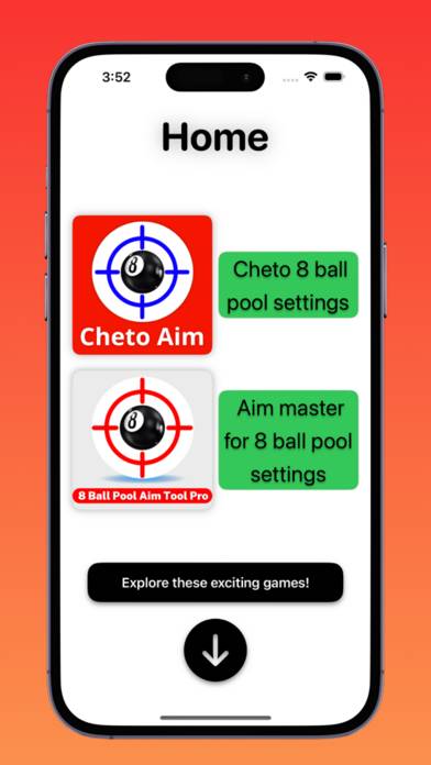 Aim master 8 ball pool Cheto App screenshot #2