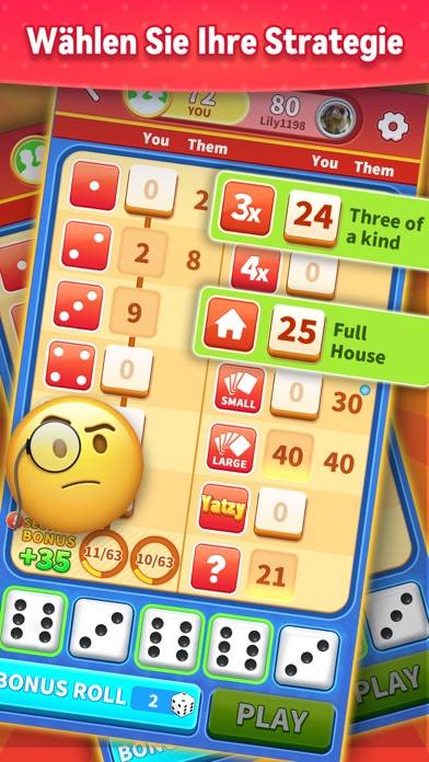 Yatzy GO! Würfel Brettspiele Spiel-Screenshot