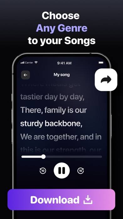AI Song Generator App skärmdump #5
