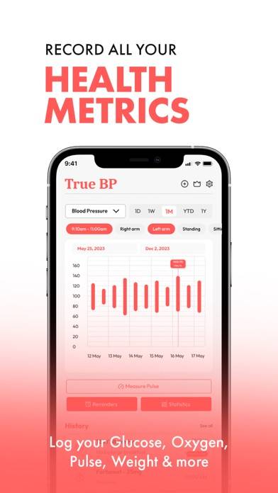 Blood Pressure Log True BP Schermata dell'app