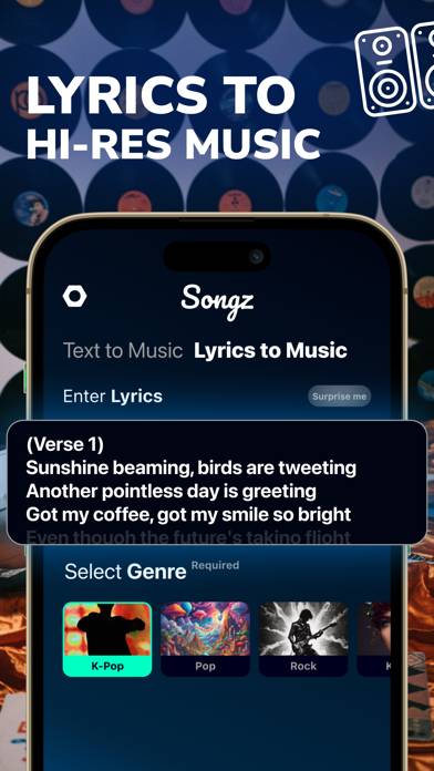 Suno AI: Music Generator Songz App skärmdump #5