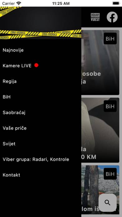 Crna Hronika App-Screenshot