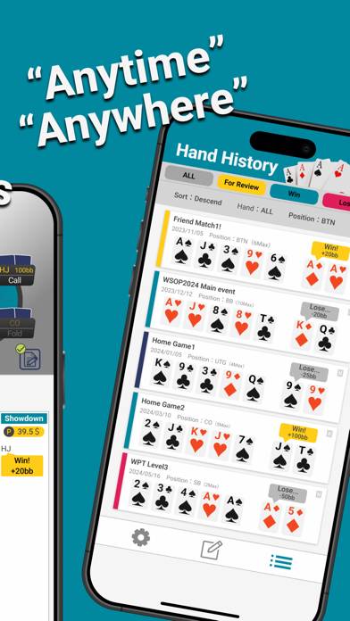 Poker Hand Note game screenshot