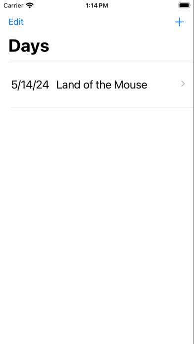 My Theme Park Day App screenshot