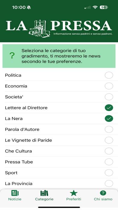 La Pressa immagine dello schermo