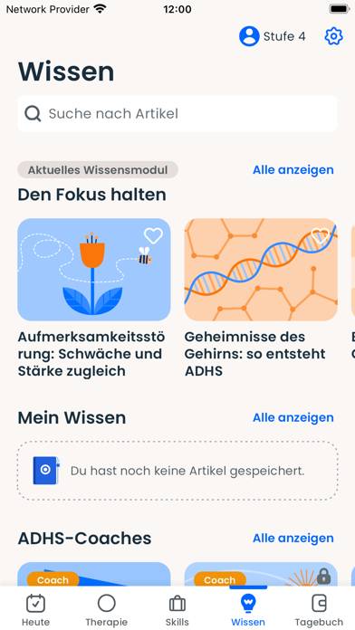 ORIKO ADHS-Therapie App-Screenshot