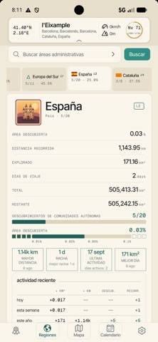 Misión Explorar Captura de pantalla de la aplicación