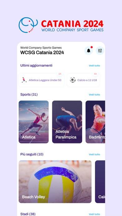 WCSG Catania 2024 Schermata dell'app #1