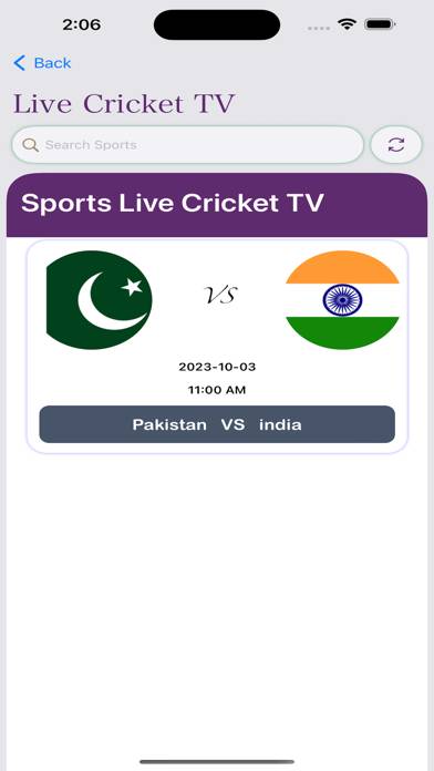 Sports Live Cricket TV HD App skärmdump #2