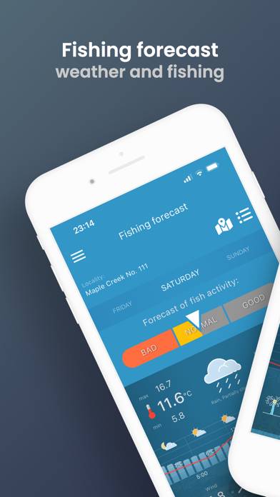 Fishing forecast App screenshot