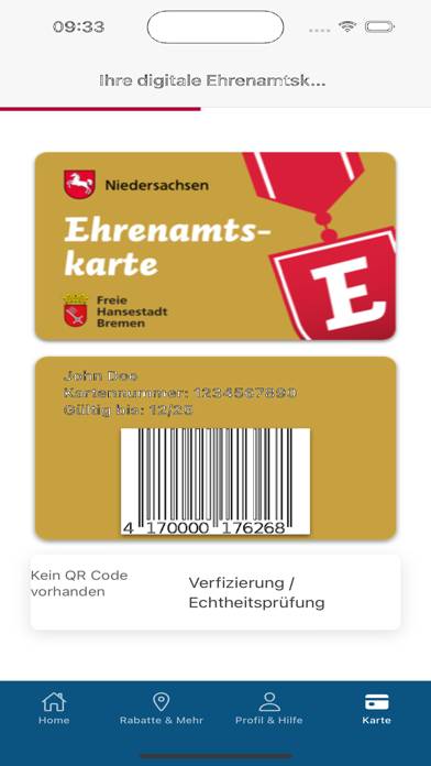 Ehrenamtskarte App-Screenshot