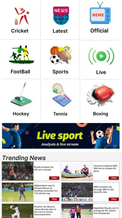 PTV Sports : Live Sports TV Captura de pantalla de la aplicación #2