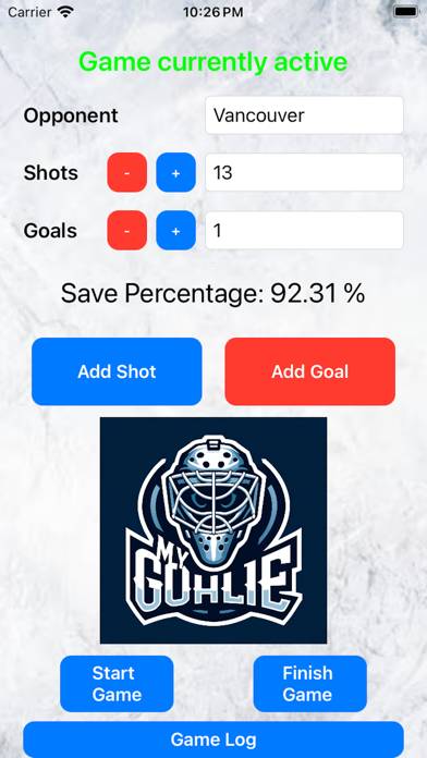 MyGoalie App screenshot