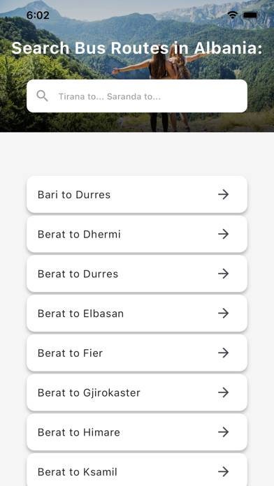 Albania Bus Timetable App screenshot #1