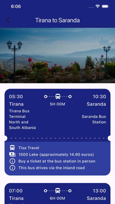 Albania Bus Timetable Schermata dell'app #2