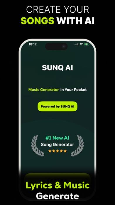 SUNQ AI - Music Generator immagine dello schermo