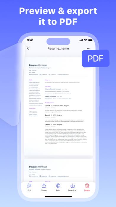 AI Resume Builder－CV Maker PDF App screenshot #5