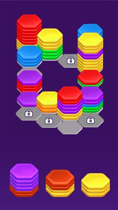 Sechseck-Farbsortierpuzzle Spiel-Screenshot