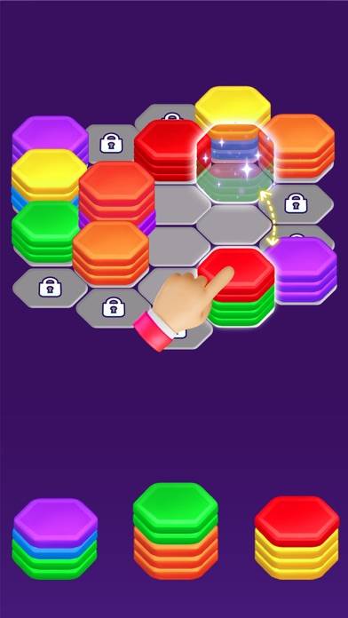 Sechseck-Farbsortierpuzzle Spiel-Screenshot