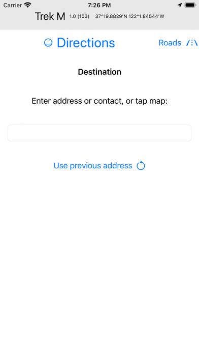 Trek M Capture d'écran de l'application