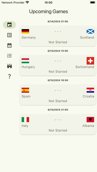 Fußball EM 2024 Ergebnisse Bildschirmfoto