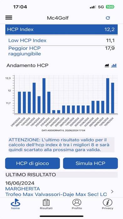 Mc4Golf Schermata dell'app