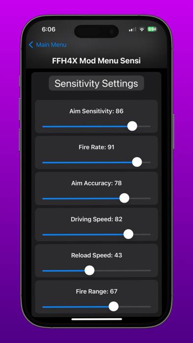 FFH4X Sensi Regedit Capture d'écran de l'application #6