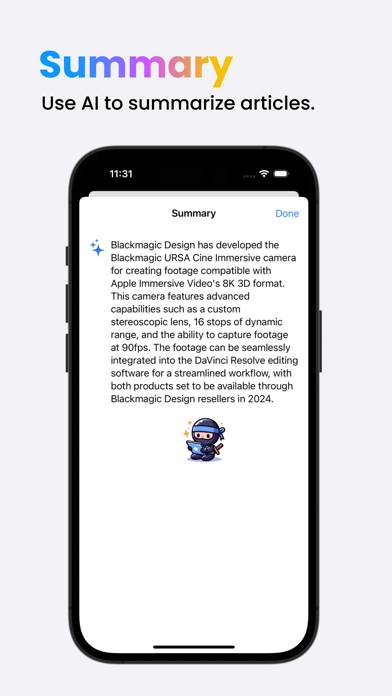 AI RSS Reader Capture d'écran de l'application