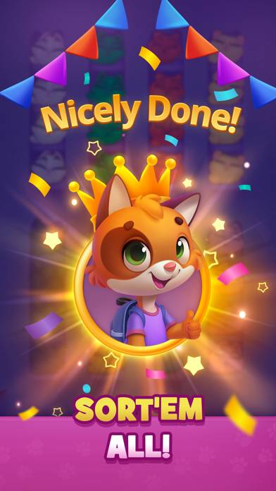 Kitty Sort: Twisted Tails schermata del gioco