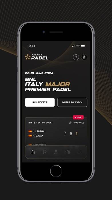 Premier Padel Official App Captura de pantalla de la aplicación #1