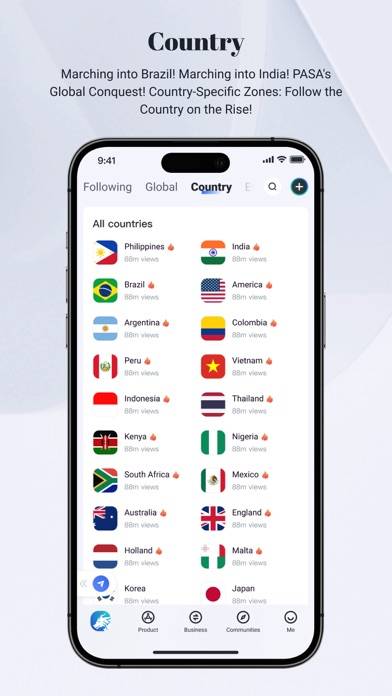 PASA App skärmdump