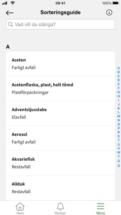 Avfallsappen Skaraborg App skärmdump #5