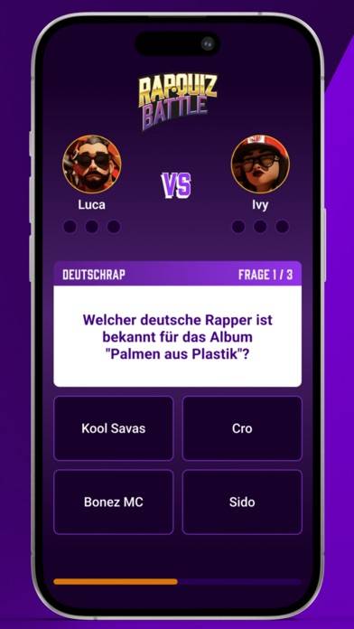 Rap Quiz Battle Spiel-Screenshot