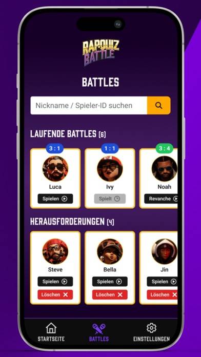 Rap Quiz Battle Spiel-Screenshot
