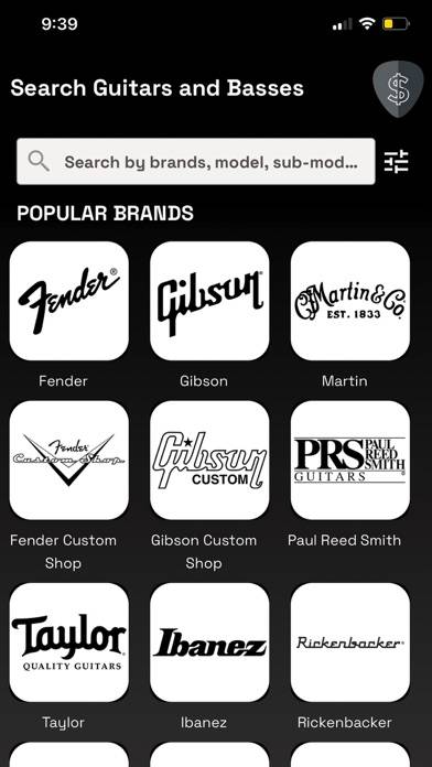 Mobile Guitar Price Guide App screenshot