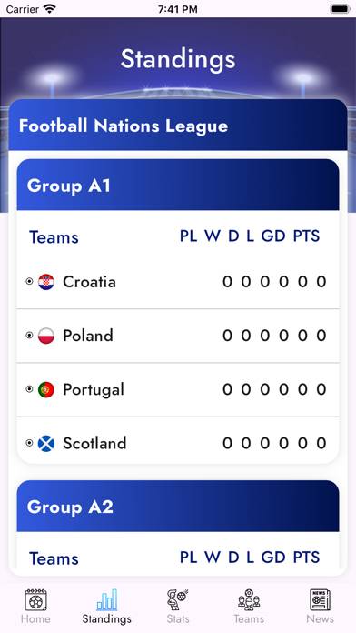 Football Nations League Scores App screenshot #2