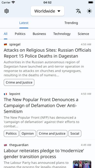 UniFeed News screenshot