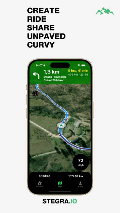 Stegra.io - Motorcycle GPS screenshot
