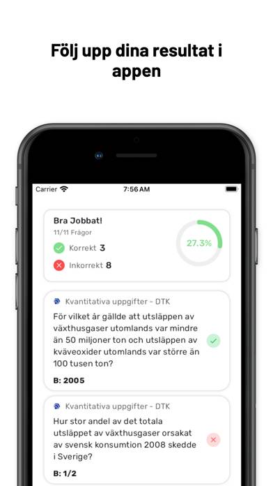 Högskoleprovet App skärmdump