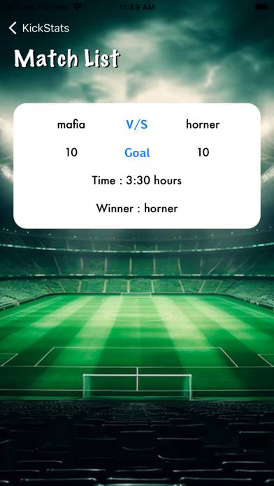 KickStats App screenshot
