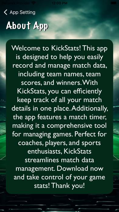 KickStats App screenshot