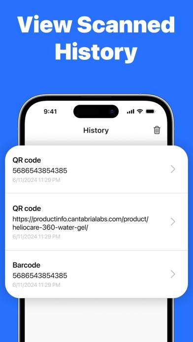 QR Code Reader Schermata dell'app #3