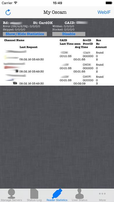 OSCam Viewer App-Screenshot #3