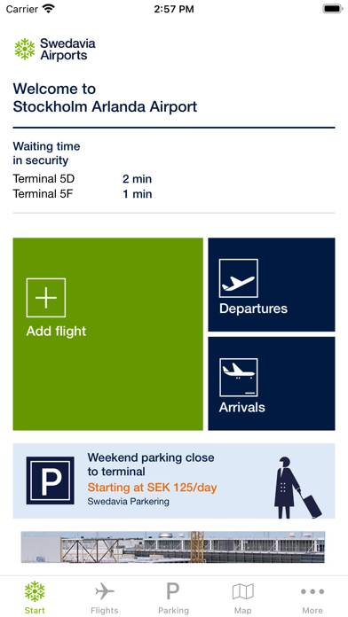 Swedavia Airports App skärmdump #1