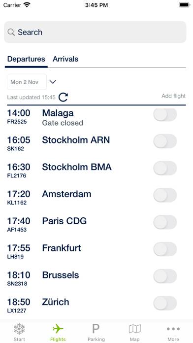 Swedavia Airports App skärmdump #3
