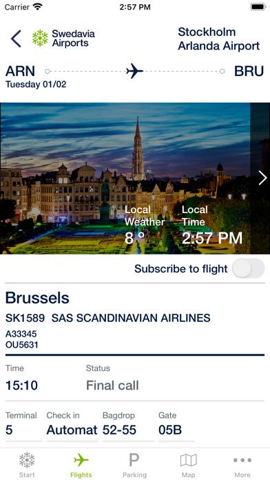Swedavia Airports App skärmdump #4
