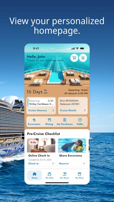 Norwegian Cruise Line App screenshot