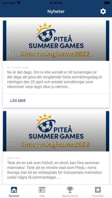 Piteå Summer Games App skärmdump #1