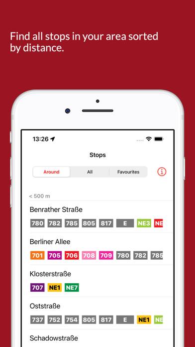 Düsseldorfer Bus & Bahn App-Screenshot